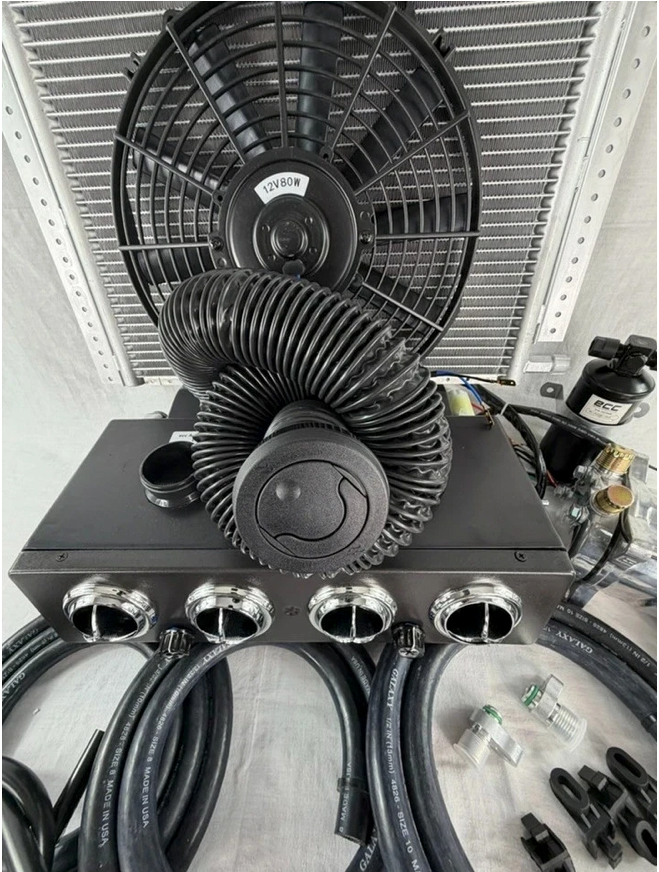 A/C KIT ELECTRIC 12 VOLTS HEAT & COOL 404 WITH 2 AUXILIARY DEFROSTER VENT