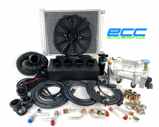 A/C KIT UNIVERSAL UNDER DASH IN-DASH EVAPORATOR 404 DBSL TOP OUTLETS HEAT & COOL ELECTRIC COMPRESSOR