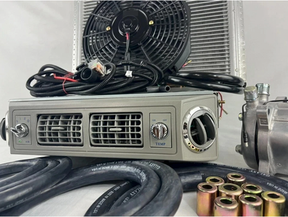 A/C KIT UNIVERSAL UNDER DASH EVAPORATOR 406-100 GREY 12V WITH ELECTRICAL HARNESS