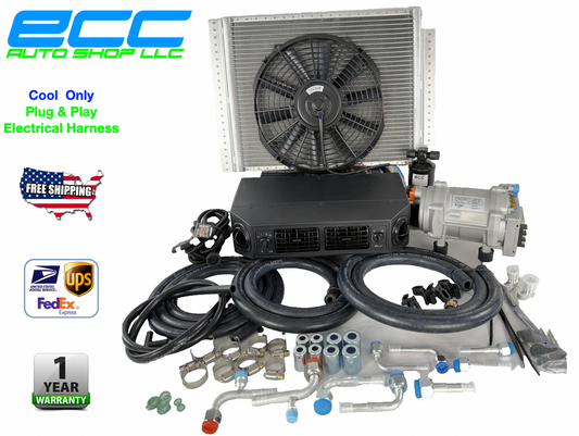 A/C KIT UNIVERSAL 432-100 BK UNDER-DASH 100% ELECTRIC 12V DC 14H x 16L CONDENSER