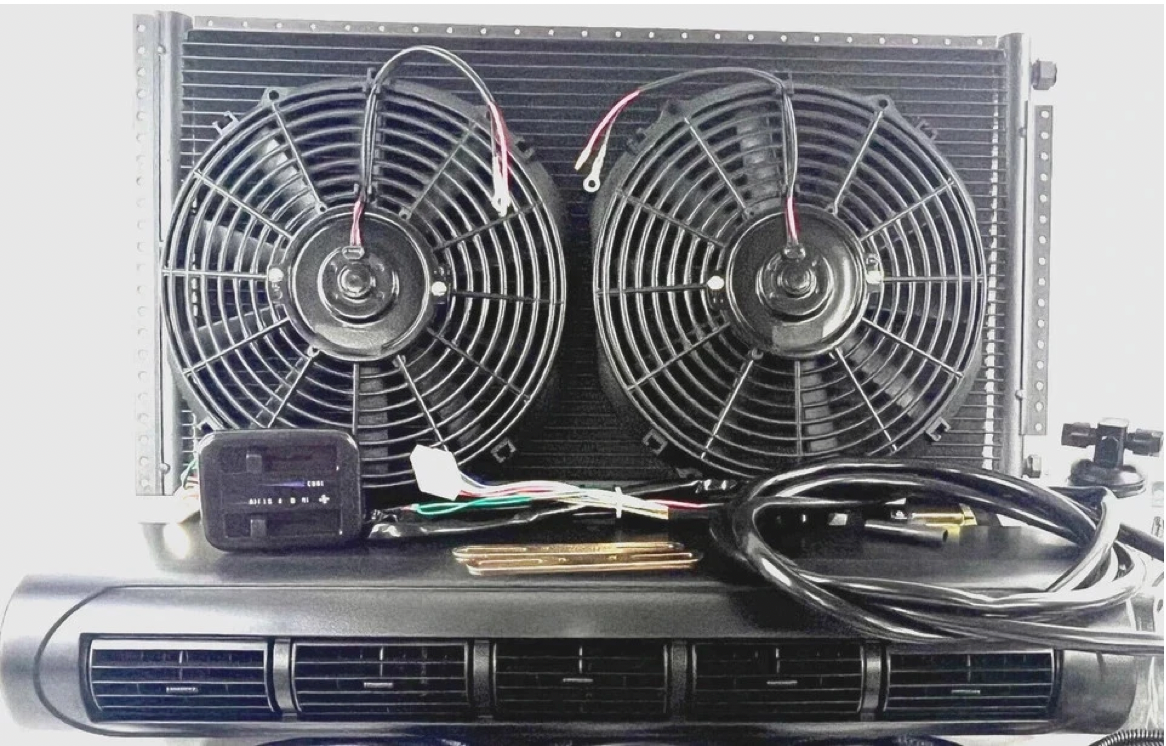 A/C KIT UNIVERSAL UNDER DASH EVAPORATOR BEU 228-100 BLACK 12V WITH ELEC HARNESS