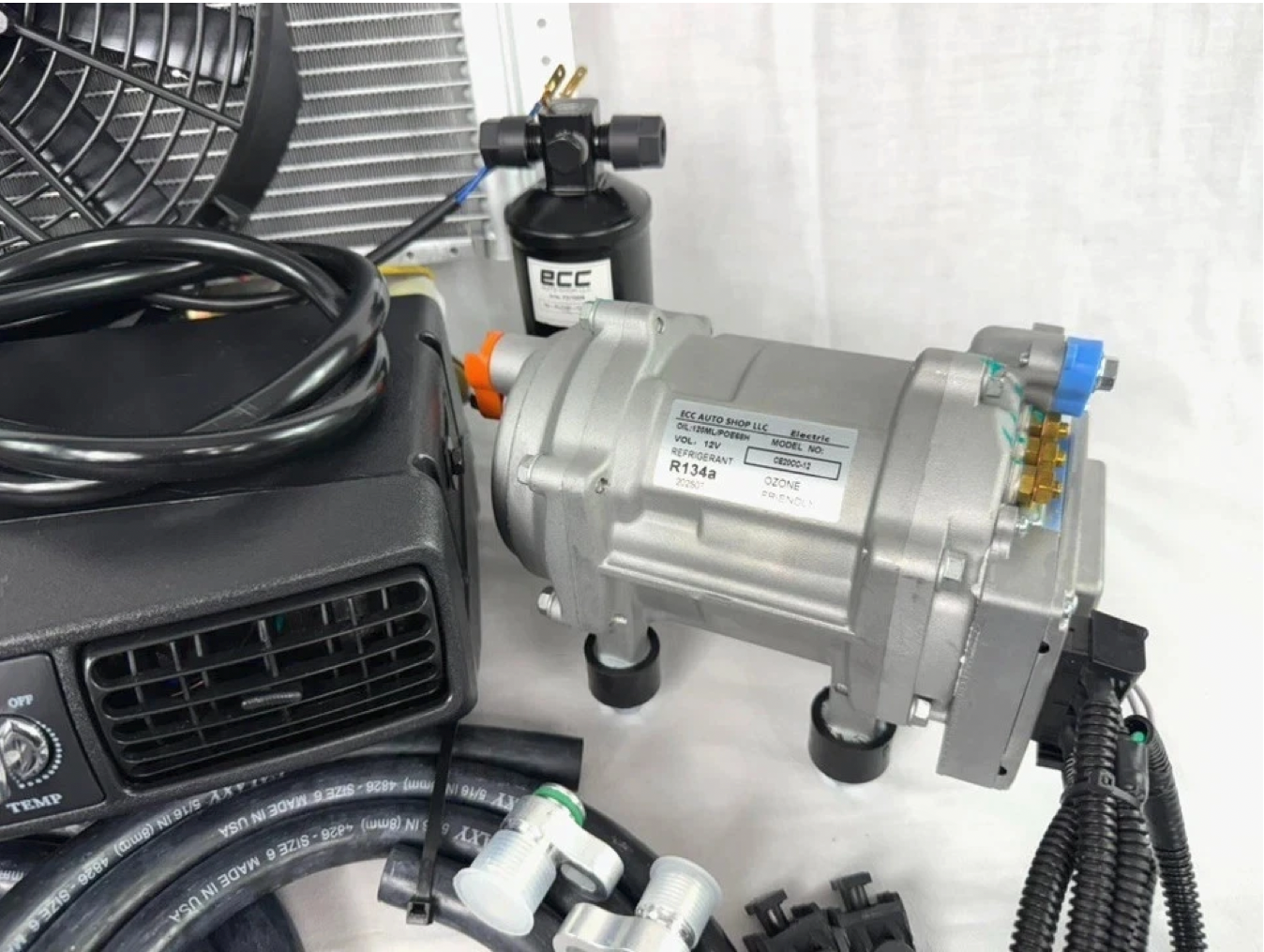A/C KIT UNIVERSAL 202-100 UNDER-DASH 100% ELECTRIC 12V DC 14H x 18L CONDENSER