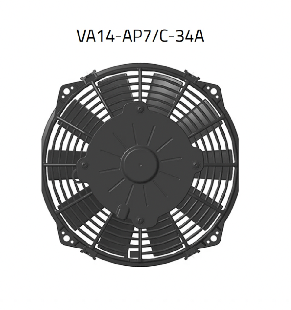 VA14-AP7/C-34A Genuine Spal 7.5" Condenser Fan Assembly, Puller, 12V