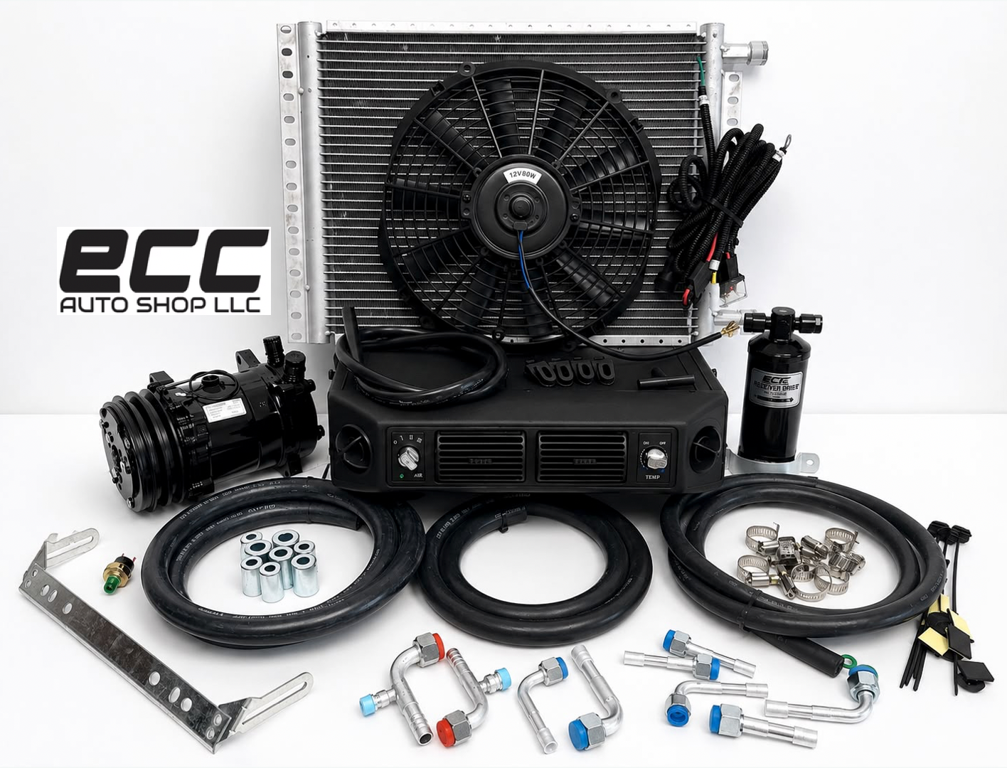 12V Under Dash Air Conditioner with Heating, Universal 404-100 H/C Fast Cooling