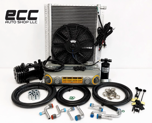 UNIVERSAL UNDERDASH EVAPORATOR A/C KIT 432-100GREY CONDENSER 20*12 COOL ONLY