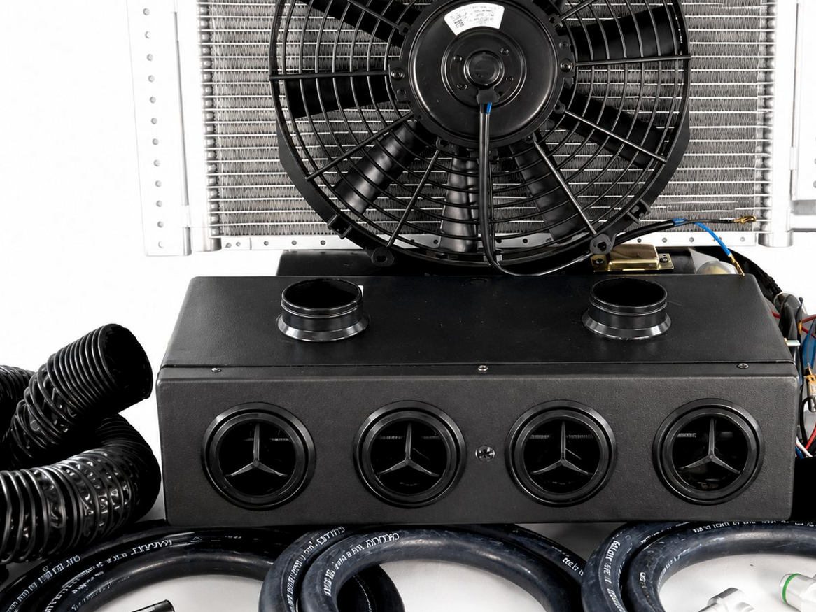 A/C KIT UNIVERSAL UNDER DASH HEAT & COOL 404-0 DEFROSTER BLACK VENT PV8
