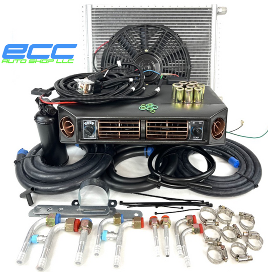 A/C KIT UNIVERSAL UNDERDASH EVAPORATOR 404-1 GOLD 12V WITH ELECTRICAL HARNESS