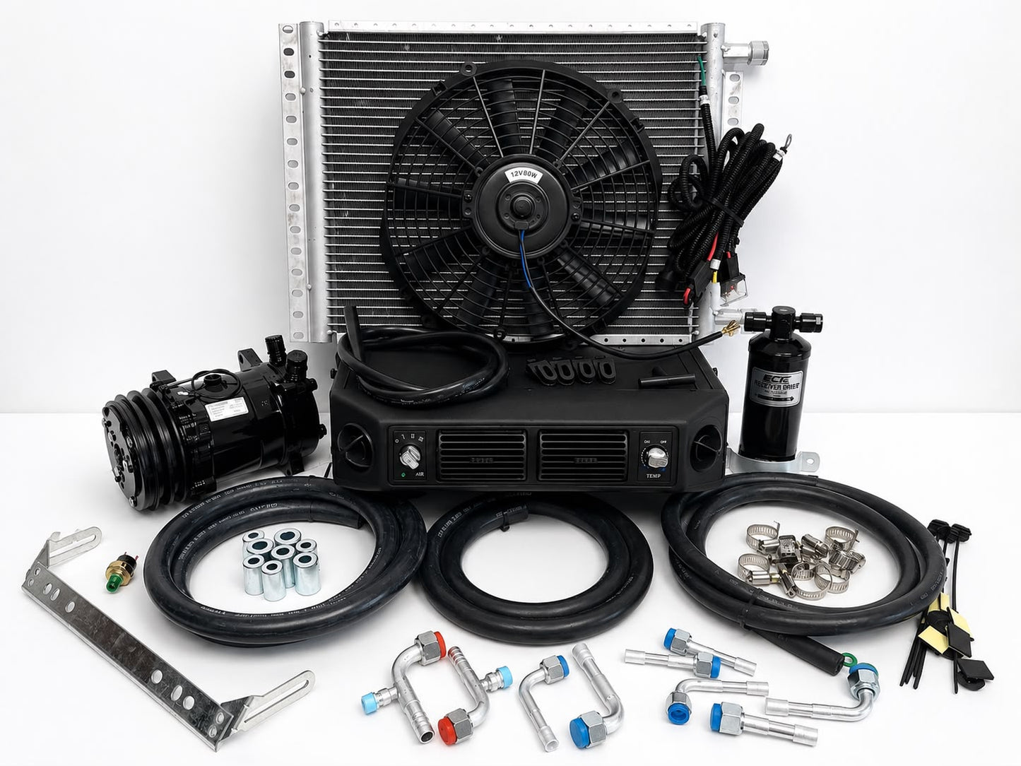 12V Under Dash Air Conditioner with Heating, Universal 404-100 H/C Fast Cooling