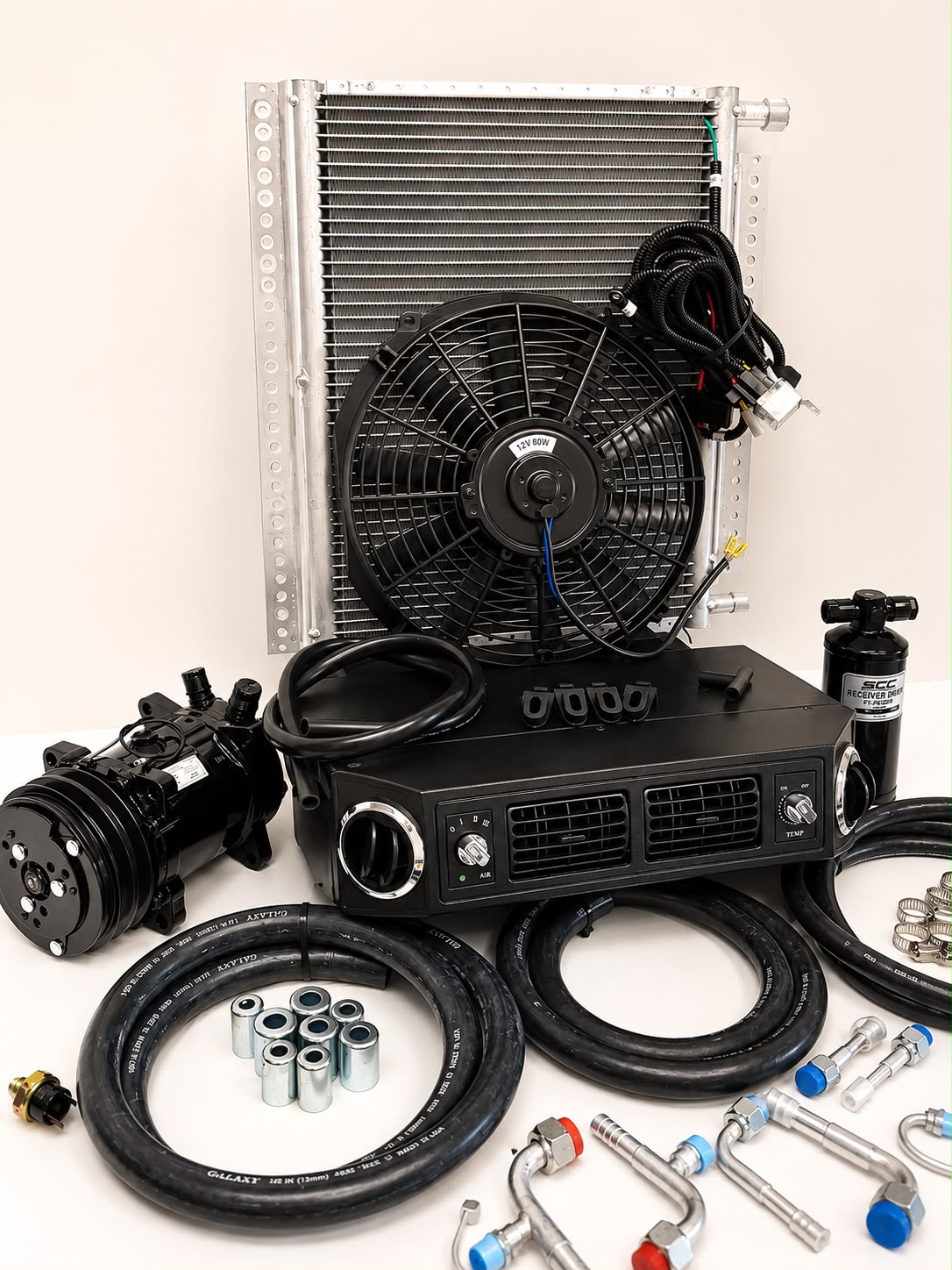 A/C KIT UNIVERSAL UNDERDASH EVAPORATOR 406-100 H/C 12V CONDENSER 20*12