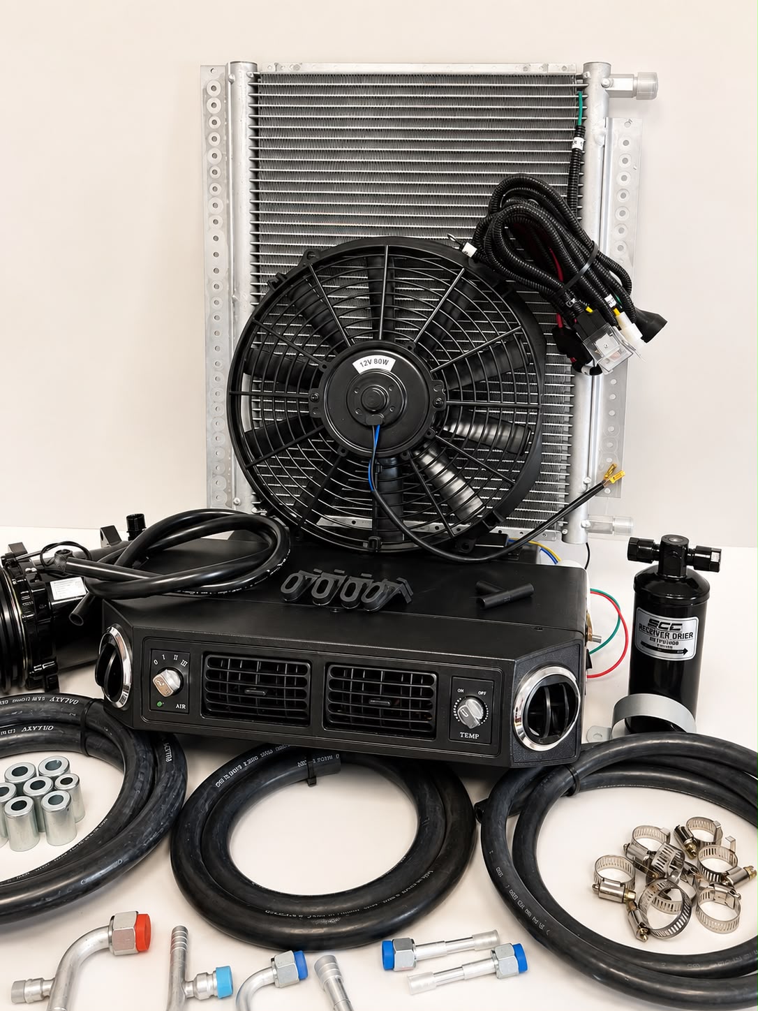 A/C KIT UNIVERSAL UNDERDASH EVAPORATOR 406-100 H/C 12V CONDENSER 20*12