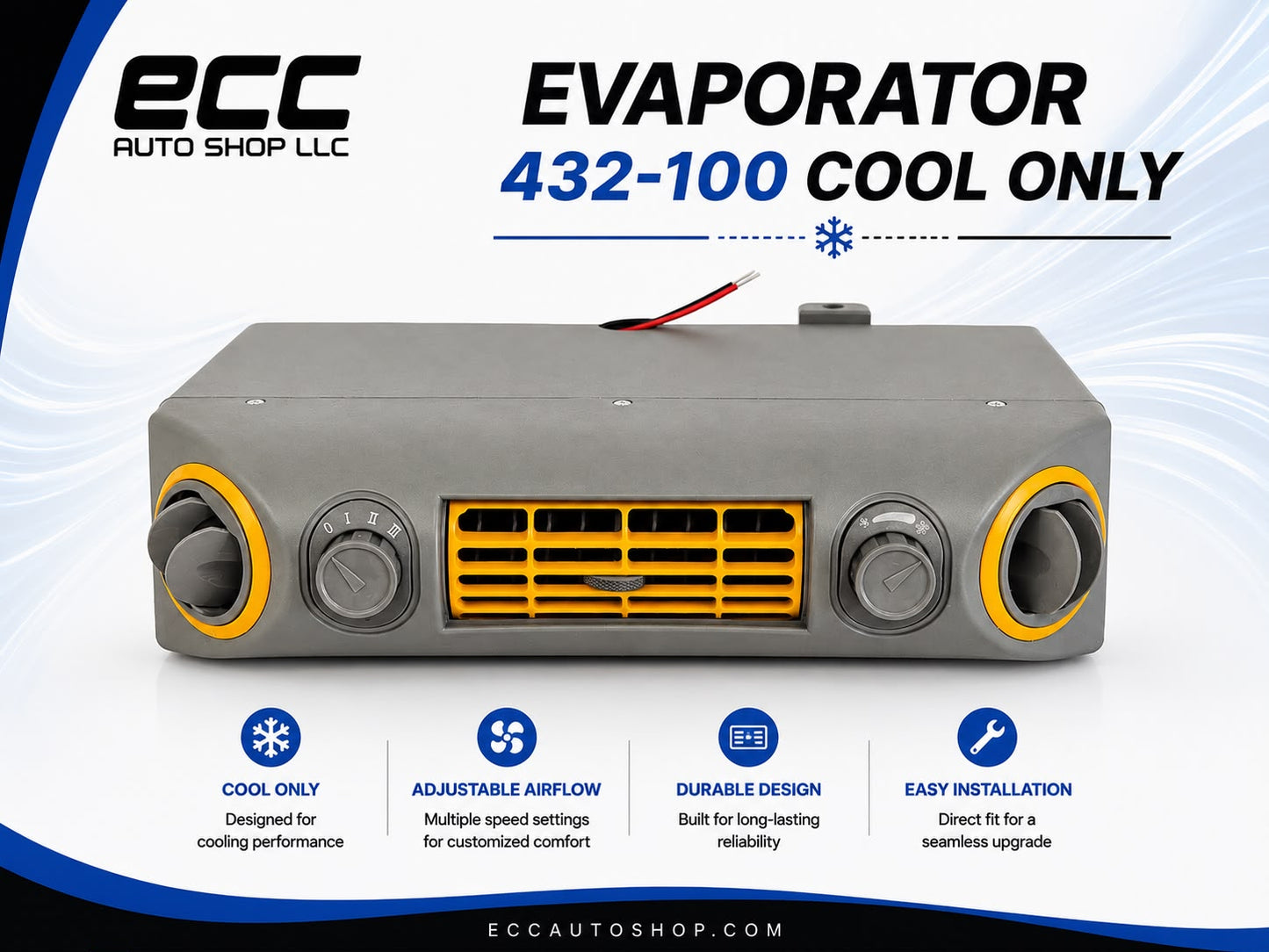 UNIVERSAL UNDERDASH EVAPORATOR GREY 432-100 COOL ONLY