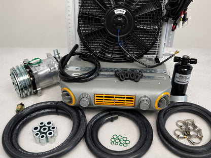 A/C KIT UNIVERSAL UNDERDASH 432-10 GREY CONDENSER 20X12 C/O COMPRESSOR 2A SILVER
