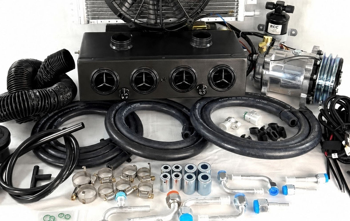 A/C KIT UNIVERSAL UNDER DASH H&C BLACK VENT 404 2 AUXILIARY DEFROSTER SW