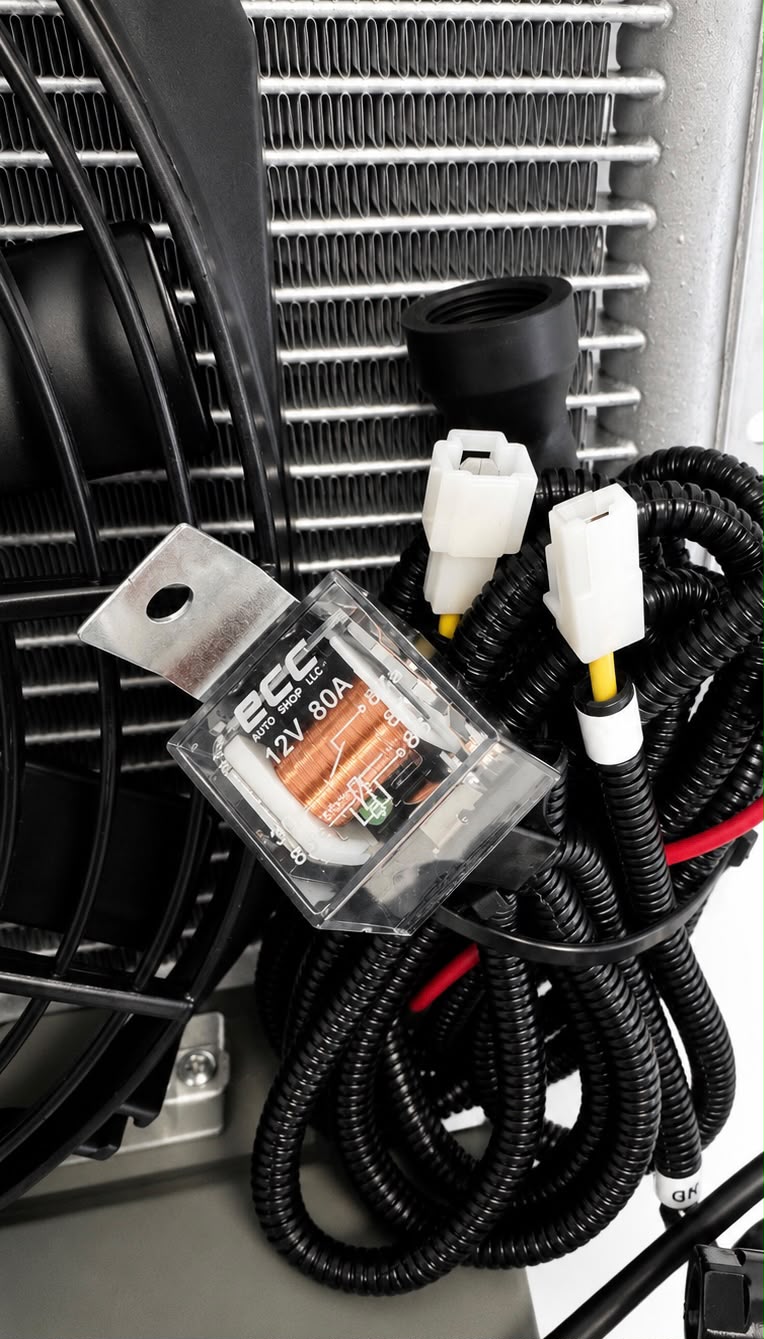 A/C KIT UNIVERSAL UNDER DASH EVAPORATOR 432-0 SHG CONDENSER 20*12-COMPRE2ABLACK