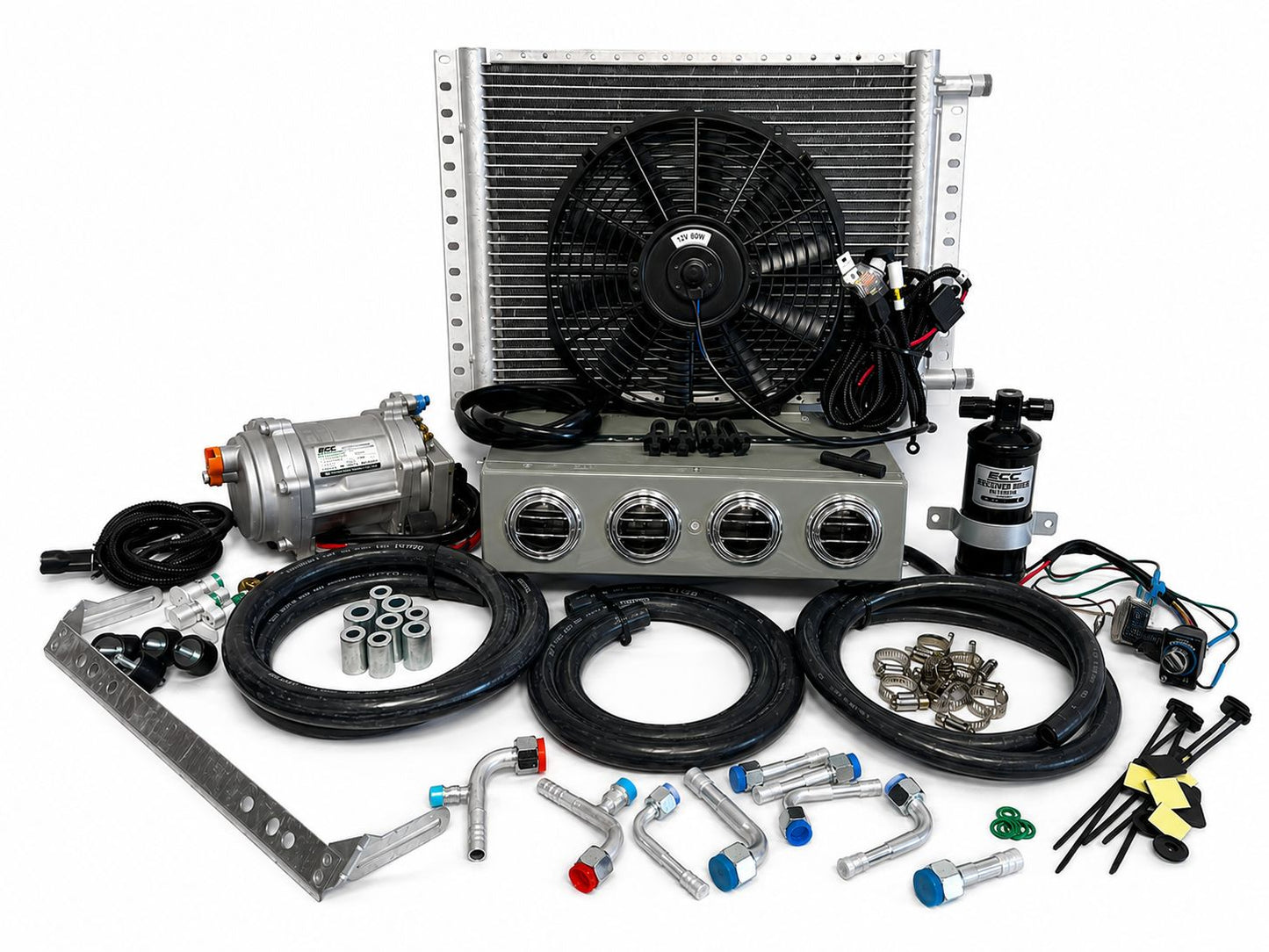 A/C KIT UNIVERSAL UNDER DASH 432-000 SH GREY C/ONLY CONDENSER12X20X20MM-ELECTRIC