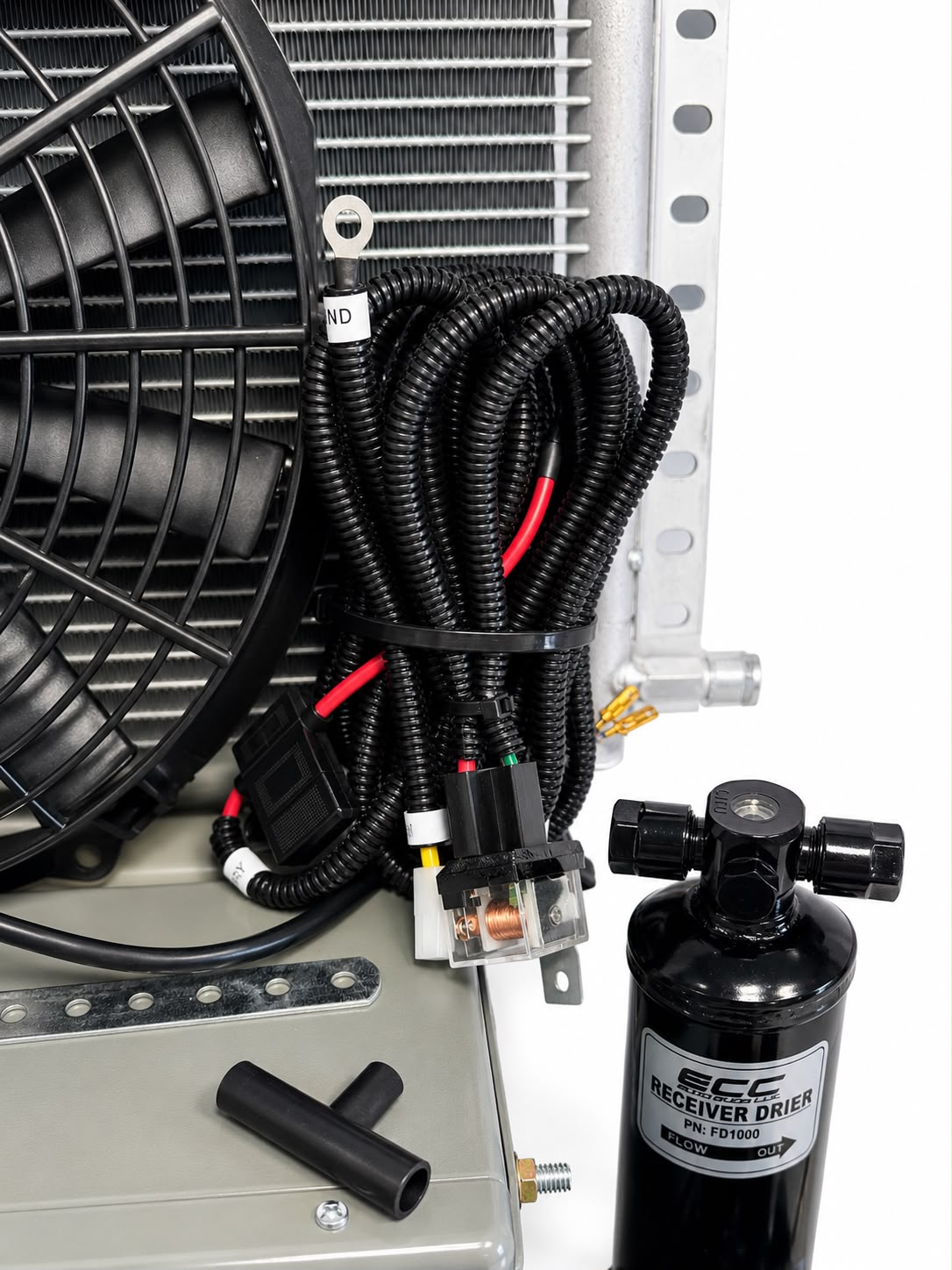 A/C KIT UNIVERSAL UNDER DASH EVAPORATOR 432-000 SH GREY COMPRESSOR 2A BLACK