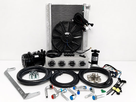 A/C KIT UNIVERSAL UNDER DASH EVAPORATOR 432-0 SHG CONDENSER 20*12-COMPRE2ABLACK