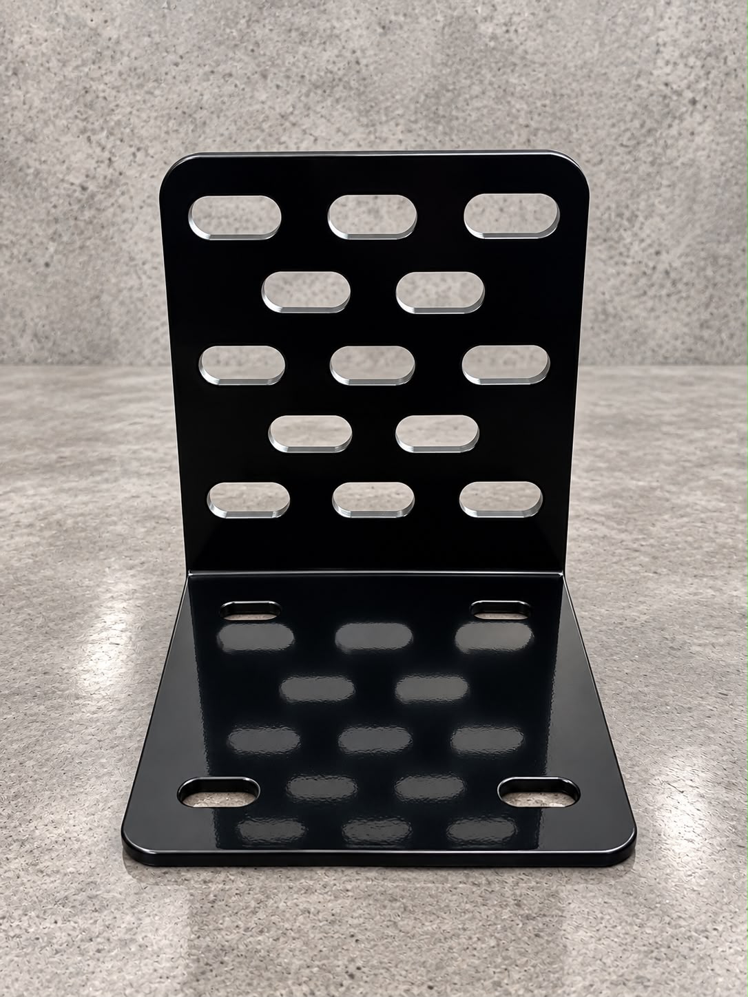 Black Metal Compressor Mounting Bracket – Heavy Duty Automotive Support