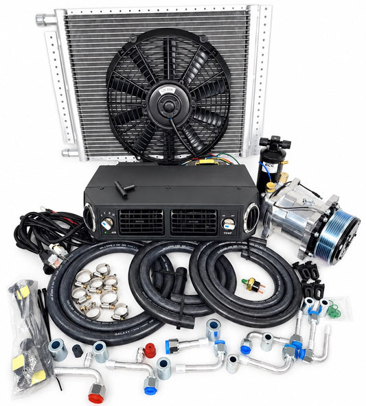 NEW A/C KIT UNIVERSAL UNDER DASH -SERPENTINE COMPRESSOR KIT AIR CONDITIONER 12V