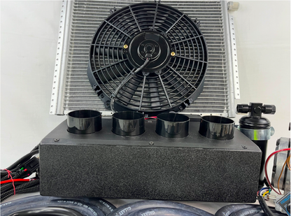 24 VOLTS HEAVY DUTY UNIVERSAL IN DASH EVAPORATOR 450-000 Top port Outlets H/C